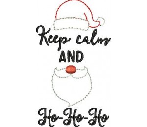Stickdatei - Keep Calm and HoHoHo